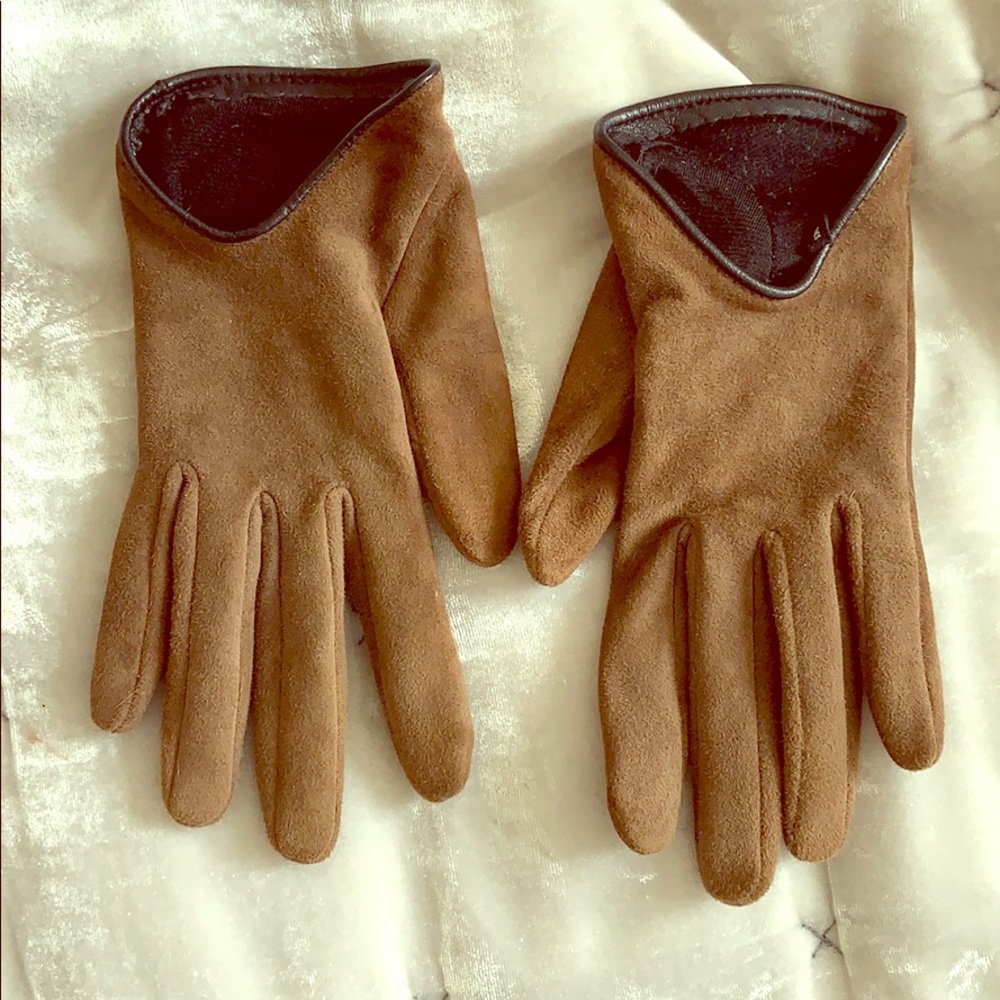 rag & bone Short Brown Leather Gloves 6 1/2